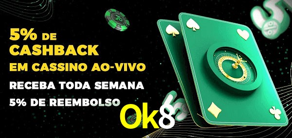 Promoções do cassino ao Vivo Ok8